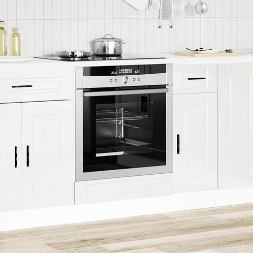 vidaXL Ovenkast Porto bewerkt hout hoogglans wit, Huis en Inrichting, Kasten | Overige, Nieuw, Verzenden