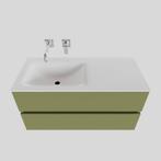 Badkamermeubel Solid Surface BWS Oslo 100x46 cm Links Mat, Ophalen of Verzenden, Nieuw, Bad