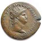 Romeinse Rijk. Nero (54-68 n.Chr.). Dupondius R/Roma seated