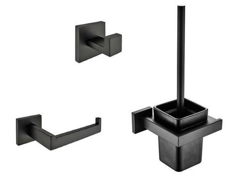 Veiling - Toilet accessoire set, mat zwart, Doe-het-zelf en Bouw, Sanitair