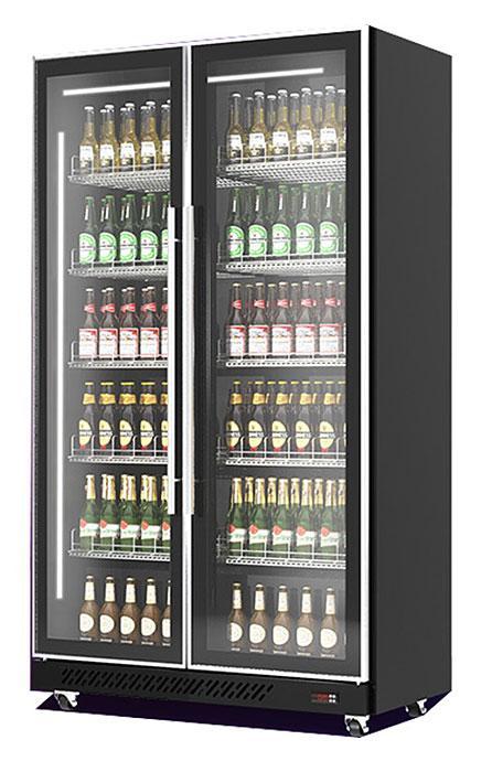 Koelkast 2 Glasdeuren Zwart, Zakelijke goederen, Horeca | Keukenapparatuur, Koelen en Vriezen, Verzenden
