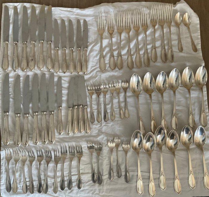 Ercuis - Bestekset (64) - Laurier - Verzilverd, Antiek en Kunst, Antiek | Meubels | Tafels