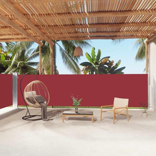 vidaXL Windscherm uittrekbaar 160x1000 cm rood, Tuin en Terras, Parasols, Nieuw, Verzenden