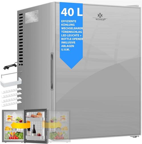 KESSER® Mini koelkast 40 l met glazen front minibar ideaal v, Huis en Inrichting, Woonaccessoires | Overige, Verzenden