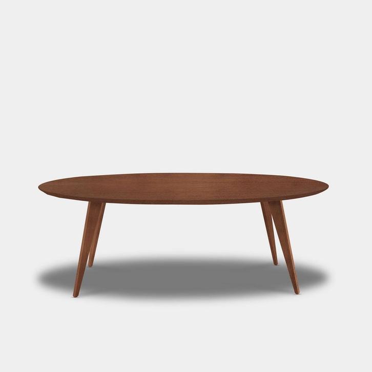 Tafel Ovaal Eikenhout  Hout Onderstel  240x110, Huis en Inrichting, Tafels | Eettafels