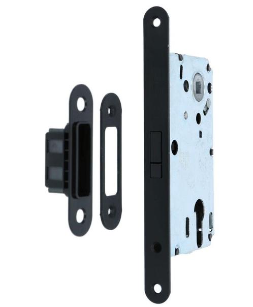 Magneet Cilinderslot PC85 Met zwarte voorplaat, Doe-het-zelf en Bouw, Hang- en Sluitwerk, Klink of Kruk, Nieuw, Overige materialen