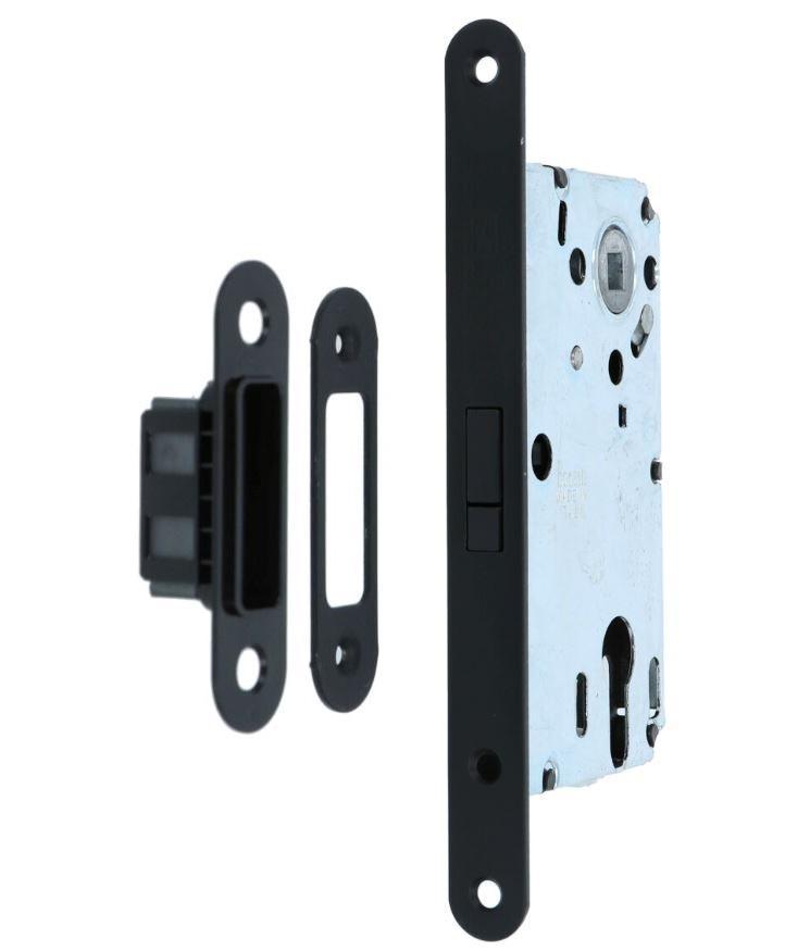 Magneet Cilinderslot PC85 Met zwarte voorplaat, Doe-het-zelf en Bouw, Hang- en Sluitwerk, Klink of Kruk, Nieuw, Overige materialen