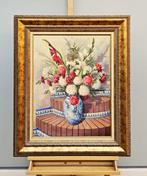 Spanish school (XX) - Vase on tiled staircase, Antiek en Kunst