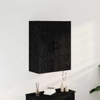 vidaXL Wandkast Zwart Eiken 69,5x34x90 cm Gelaagd Hout, Huis en Inrichting, Kasten | Dressoirs, Verzenden, Nieuw