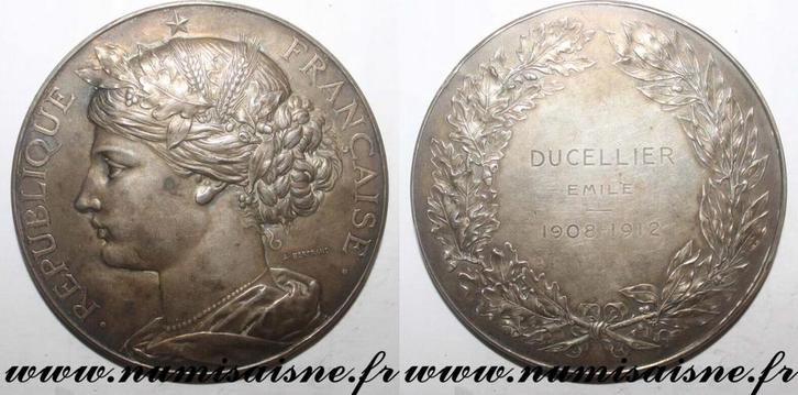 Ohne Jahr France Medaille Émile Ducellier 1908 1912 Von A.., Timbres & Monnaies, Pièces & Médailles, Envoi