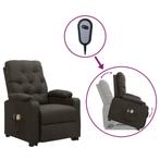 vidaXL Sta-op-massagestoel stof taupe, Verzenden, Nieuw