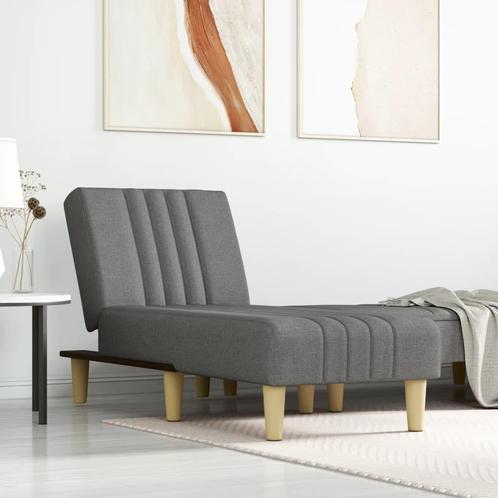 vidaXL Chaise longue stof donkergrijs, Huis en Inrichting, Zetels | Zetels en Chaises Longues, Nieuw, Verzenden