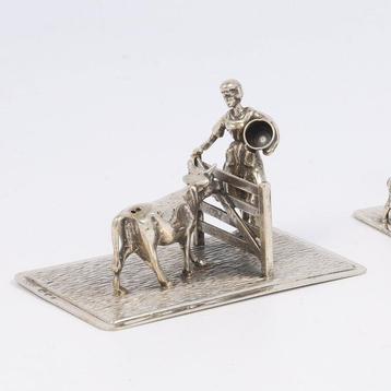 NO RESERVE Boerin met koe & Herder - Miniatuur figuur (2) -