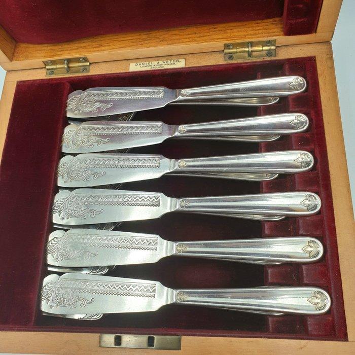 Daniel & Arter - Bestekset (12) - Verzilverd - Vissers, Antiek en Kunst, Antiek | Meubels | Tafels