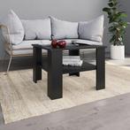 vidaXL Salontafel 60x60x42 cm bewerkt hout zwart, Verzenden, Nieuw