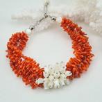Bloedkoraal - Zilver - Armband - CORALLO MEDITERRANEO, Antiek en Kunst