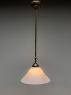 Suspension, Lampe à suspension - Art déco - Laiton, Verre