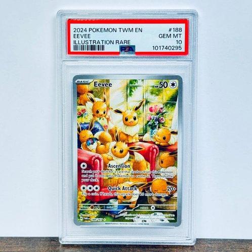 Pokémon Graded card - Eevee - Twilight Masquerade #188 -, Hobby en Vrije tijd, Verzamelkaartspellen | Pokémon