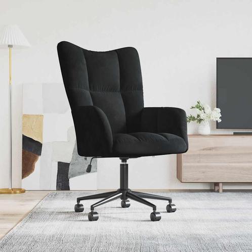 vidaXL Relaxstoel fluweel zwart, Huis en Inrichting, Fauteuils, Nieuw, Verzenden