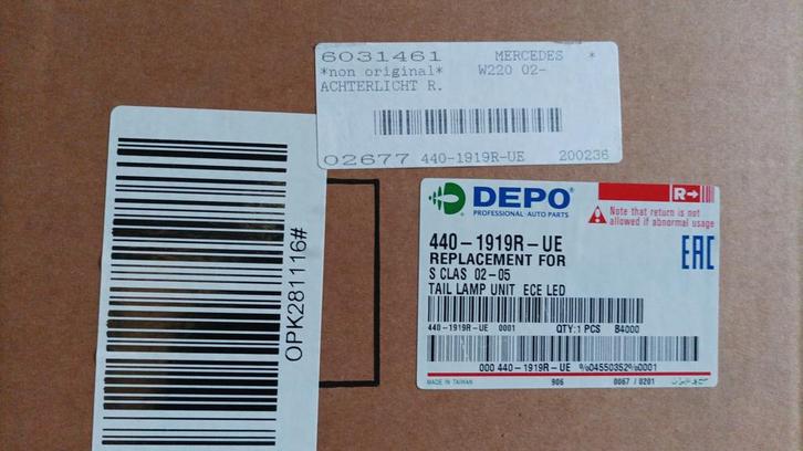 Mercedes S Klasse Achterlicht Rechts | Tweede Kansje | Kw..., Auto-onderdelen, Carrosserie, Nieuw, Mercedes-Benz, Rechts, Verzenden