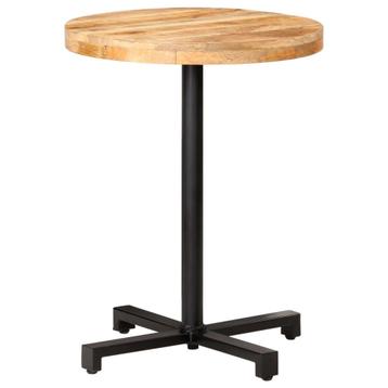 vidaXL Bistrotafel rond Ø60x75 cm ruw mangohout, Huis en Inrichting, Tafels | Eettafels, Verzenden, Nieuw