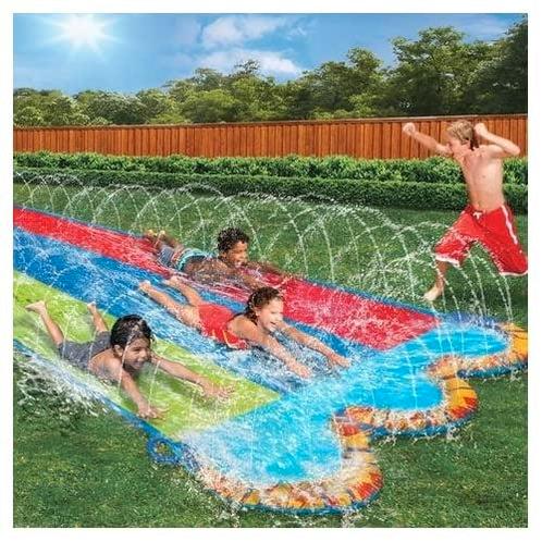Banzai - Triple Racer Water Slide - 3 Persoons Waterglijbaan, Kinderen en Baby's, Speelgoed | Buiten | Actiespeelgoed, Verzenden