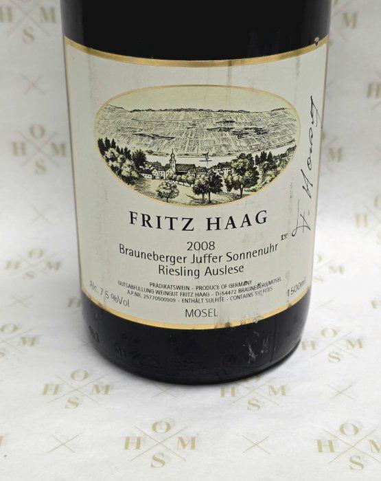 2008 Fritz Haag, Brauneberger Juffer Sonnenuhr, Lange, Verzamelen, Wijnen