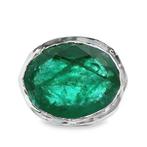 Ring - 18 karaat Witgoud - 9.25ct. tw. Smaragd - Zambia, Nieuw