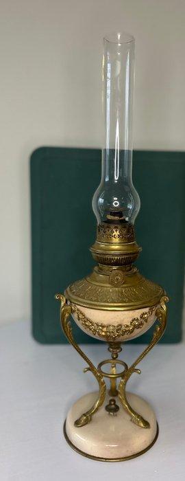 Olielamp - Messing, Koper, Keramiek, Kristal, Antiek en Kunst, Antiek | Overige Antiek