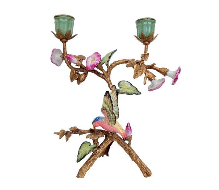 Kaarsenhouder - Brons, Porselein, Antiek en Kunst, Kunst | Designobjecten