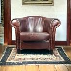 English leather clubchair - Fauteuil (1) - Leder, Antiquités & Art, Curiosités & Brocante