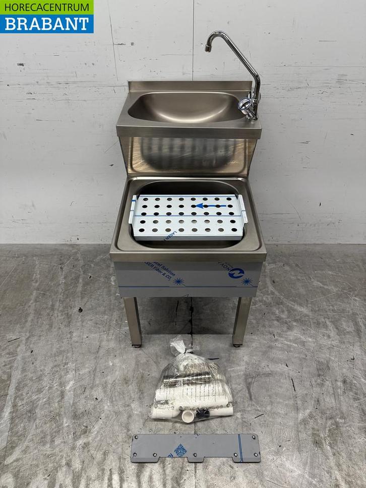 RVS Combisteel Dubbele Wasbak Spoelbak Uitgietbak combi, Zakelijke goederen, Horeca | Meubilair en Inrichting, Ophalen of Verzenden
