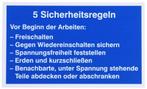 Dehn Teken 5 Veiligheidsregels Duitse Taal Plastic Materiaal, Verzenden