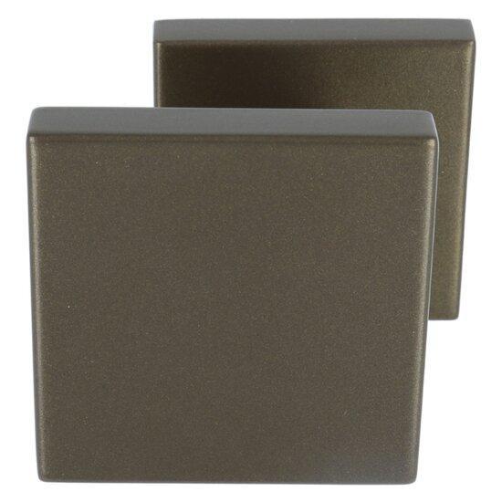 Voordeurknop vierkant excentrisch vast op rozet donker brons, Doe-het-zelf en Bouw, Hang- en Sluitwerk, Ophalen of Verzenden