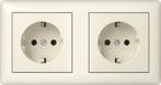Gira Standaard 55 Dubbele SCHUKO Stopcontact Met Frame -, Verzenden, Nieuw
