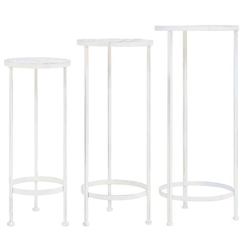 vidaXL 3-delige Plantenstandaardset vintage stijl metaal, Tuin en Terras, Bloembakken en Plantenbakken, Nieuw, Verzenden