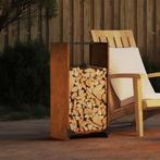 vidaXL Brandhoutrek 40x30x80 cm weervast staal, Tuin en Terras, Verzenden