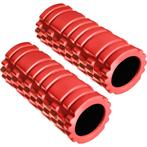 tectake Fasciaroller massagerol - rood, Set van 2, Sport en Fitness, Overige Sport en Fitness, Verzenden, Nieuw