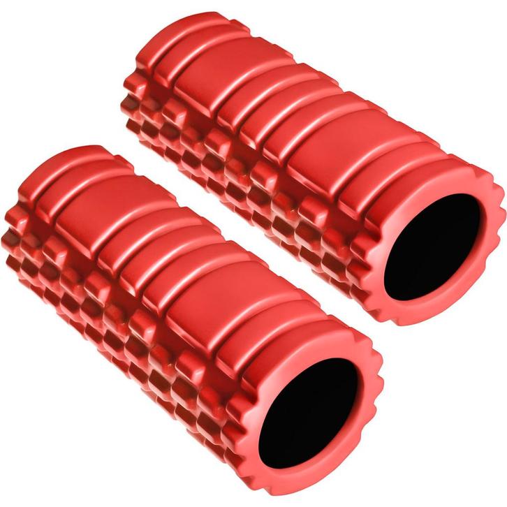 tectake Fasciaroller massagerol - rood, Set van 2, Sport en Fitness, Overige Sport en Fitness, Verzenden