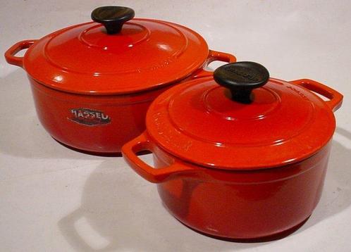 Chasseur - Poêle - Fonte, email - 2 casseroles/ cocottes, Antiek en Kunst, Antiek | Keukengerei