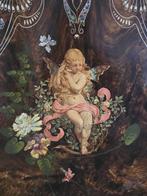 Wanddecoratie - Art Nouveau, met parelmoer en schilderijen -