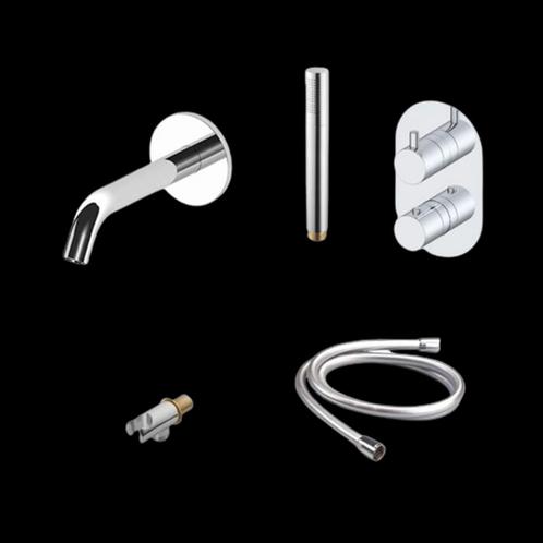 Badset Sanilux Bubbel Inbouw Met Box Thermostaat Chroom, Doe-het-zelf en Bouw, Sanitair, Bad, Nieuw, Chroom, Ophalen of Verzenden