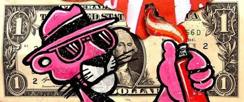Moabit - Pink Panther X Rebel, Antiek en Kunst, Kunst | Schilderijen | Modern