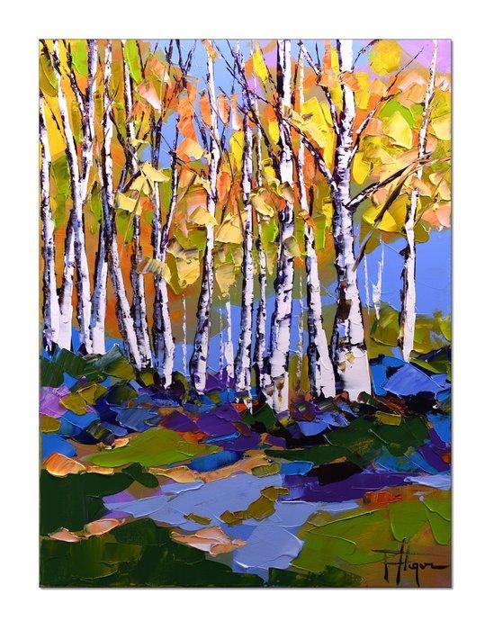 Olivier Pfleger - Mandrafina  Le sous-bois, Antiek en Kunst, Kunst | Schilderijen | Modern