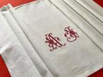 Linge de lit Napoléon avec grandes initiales A.J. - Drap de