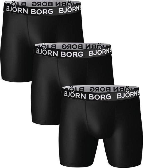 Bjorn Borg Performance Boxers 3-Pack Zwart maat M Heren, Kleding | Heren, Ondergoed, Zwart, Boxer, Verzenden