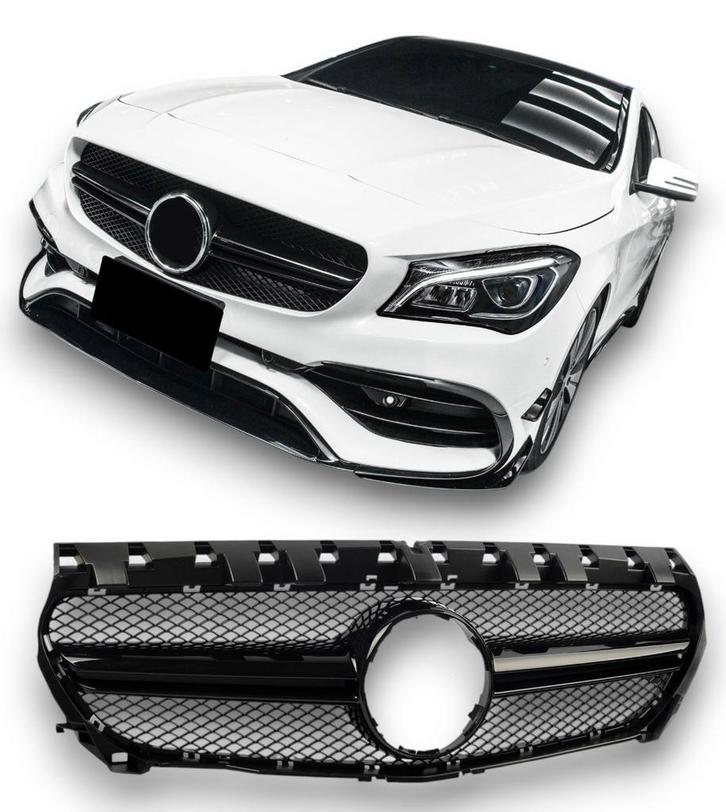 Sport Grille voor Mercedes C117 CLA-Klasse Zwart in AMG Opti, Auto diversen, Auto-accessoires, Verzenden