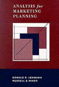Lehmann : Anal Mktg Plan (Irwin Series in Marketin, Livres, Livres Autre, Envoi
