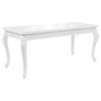 vidaXL Eettafel 179x89x81 cm hoogglans wit, Verzenden, Nieuw