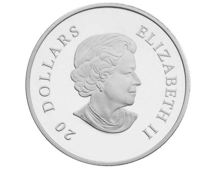 Canada. 20 Dollars 2010 Snowflake - Swarovski Blue, 1 Oz, Postzegels en Munten, Munten | Europa | Niet-Euromunten